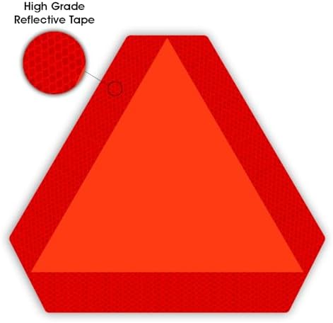 IGNIXIA Slow Moving Vehicle Sign, PVC Vinyl Decal Slow Moving Vehicle Triangle - Image 6