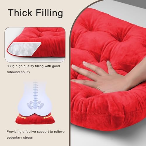 OVOV 1 Pack Chair Cushions for Dining Chairs 15.5"x15.5" Red - Image 6
