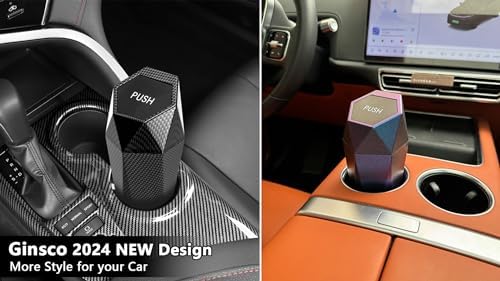 Ginsco Car Trash Can with Lid, Mini Car Garbage Can, Car Trash Bin Car - Image 6