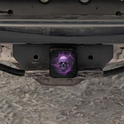 Swono Purple Skull Rubber Hitch Covers Halloween Sugar Skull Smoke Black - Image 5