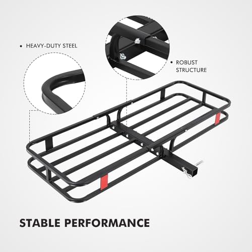GarveeTech 500 LBS Hitch Mount Cargo Carrier Basket 53 in x19 in x 6 in - Image 3