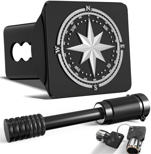 Compass Logo Hitch Cover for 2 Inch Receivers by TOEASYTY