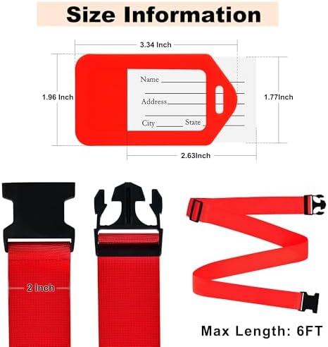 Gostwo 8 Pack Luggage Straps and Tags Set - Image 2