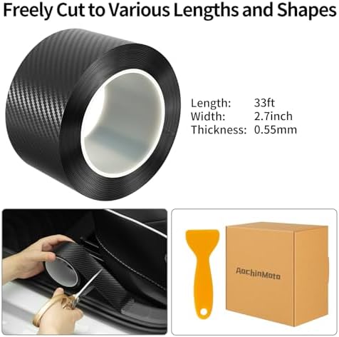 Carbon Fiber Wrap Tape for Car Door Sill Protector - Image 6