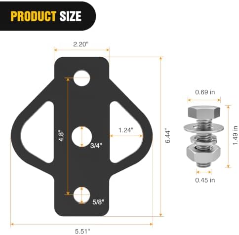 Nilight 3-Way Trailer Hitch Adapter - Image 2