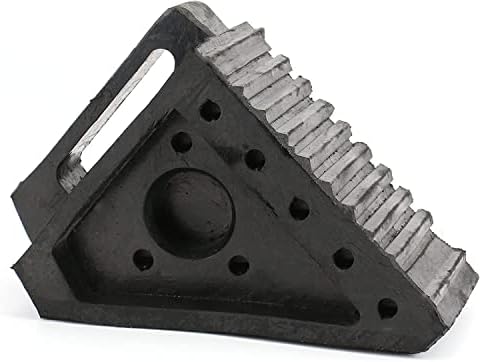 Fasmov 4 Pack Solid Rubber Heavy Duty Wheel Chock, Ergonomic Carry Handles - Image 2