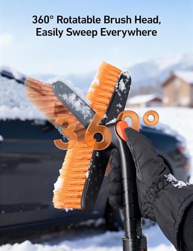AstroAI 46" Extendable 2-in-1 Snow Brush & Ice Scrapers - Image 3