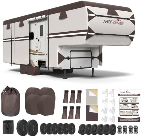 33-37ft 5th Wheel RV Cover, 9-Layer Waterproof Camper Cover by Unknown