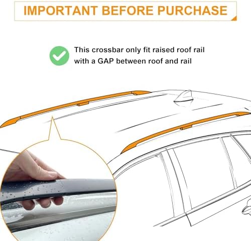 Roof Rack Cross Bars Fits VW Tiguan 2018-2025 & Taos 2022-2025 - Image 2