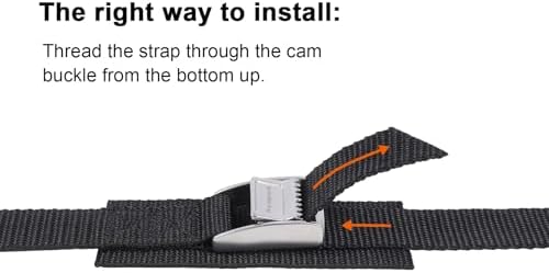 Ayaport Lashing Straps with Stainless Steel Buckles Adjustable Cam Buckle Tie - Image 5