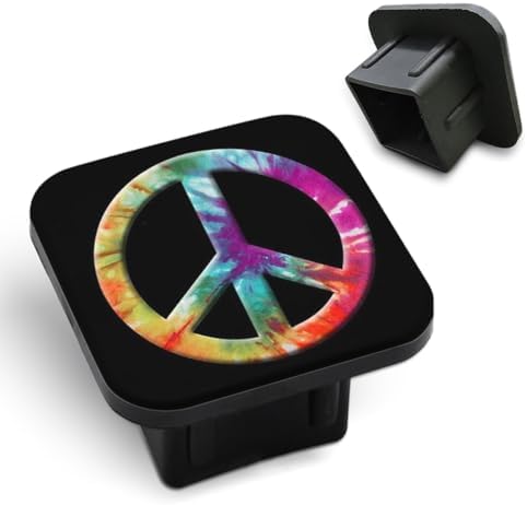 Peace Symbol Rubber Hitch Covers Rainbow Peace Sign Grunge Blue Circle Protest by Unknown