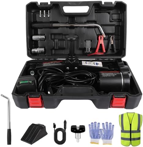 EFFIROSO Premium 10 in 1 Electric Scissor Jack Enhanced Safety 3 Ton Car Jack by EFFIROSO