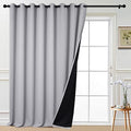 Yakamok Light Grey Blackout Patio Door Curtain Panels W100 x L108, 1 Panel by Yakamok