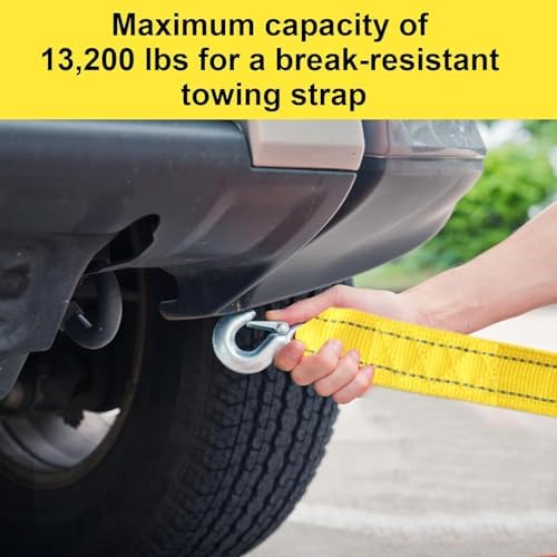 Tow Straps Heavy Duty with Hooks, 1.7" x 16.4 Ft, 227 lbs with Hooks - Image 4