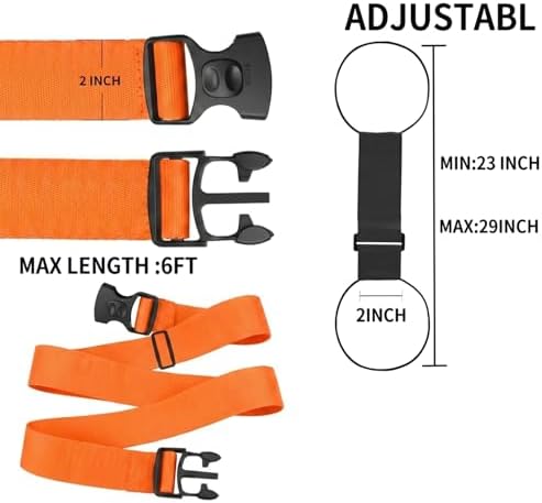 CLOLOP Luggage Strap 2 Pack, Heavy Duty Adjustable Suitcase Belt - Image 3