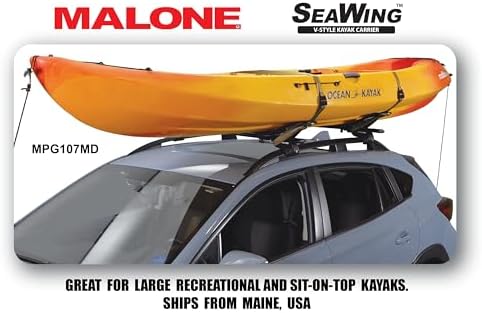 Malone SeaWing Saddle Style Universal Car Roof Rack Kayak Carrier - Image 3