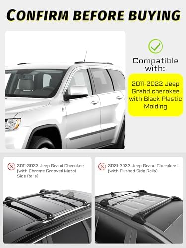 330LB Roof Rack Cross Bars Fit for 2011-2021 Grand Cherokee Cargo Bars - Image 2