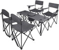 Colorsoul 5 Pcs Camping Chair Set w/Table, Outdoor Folding Chairs by Colorsoul