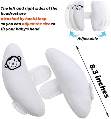 Adjustable Baby Head Support, U-Shaped Travel Pillow - Image 6