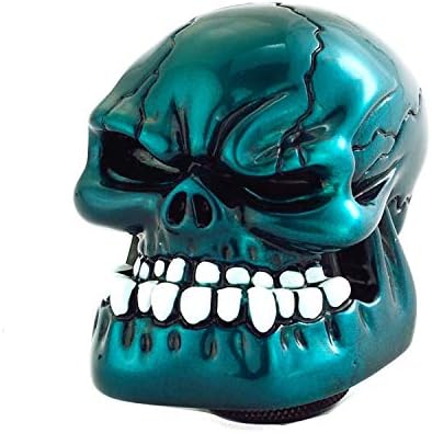 Skull Shift Knob Cars Truck Gear Shifter Stick Handle Metal Blue by Bashineng