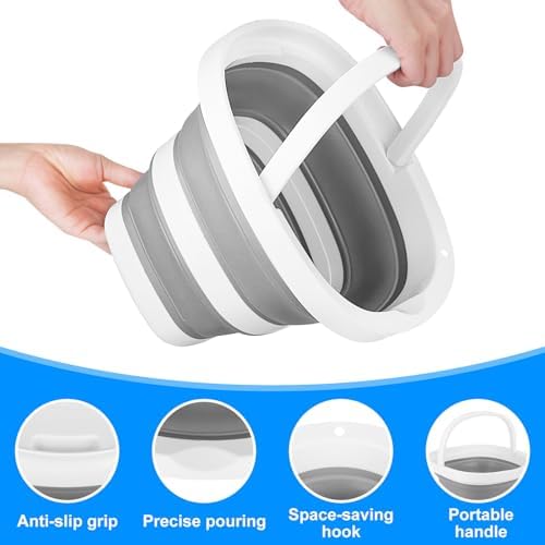 Collapsible Bucket 5L, Foldable Mop Bucket Car Wash Buckets - Image 4