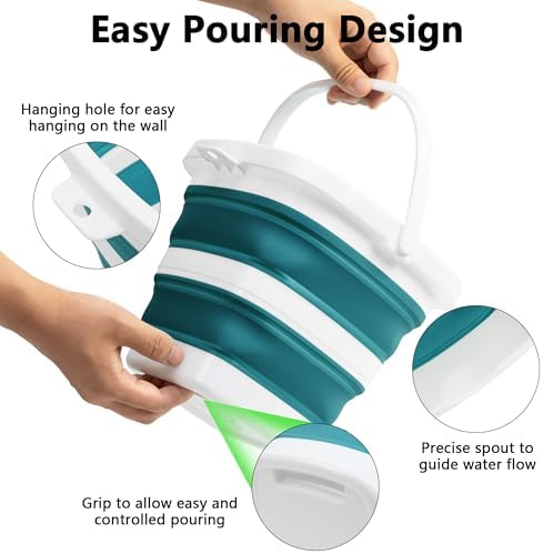 Collapsible Bucket, 1.32 Gallon 5L Small Mop Bucket - Image 4
