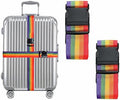 2 Pack Suitcase Belts, Adjustable Luggage Straps, Bright Colors Travel Packing by Jmuoyld