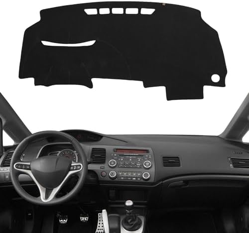 Dashboard Cover Dash Mat Fit for Ho-nda Civic 2011-2006, Car Dash Board Mat by KEYOOG