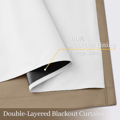 Yakamok Khaki Blackout Curtains 84 Inches Long - Image 4