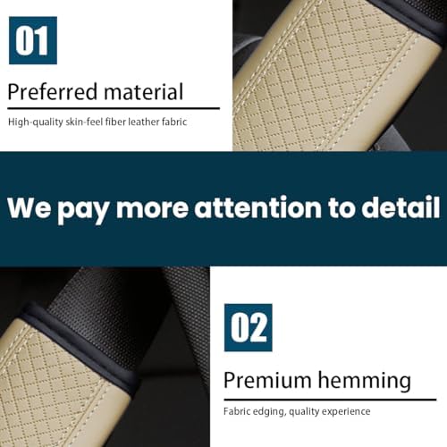 Osilly 2PCS Fiber Leather Seat Belt Shoulder Pads - Image 2
