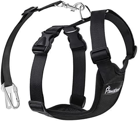 Pawaboo Dog Car Harness, Adjustable Dog Safety Vest Harness by Pawaboo