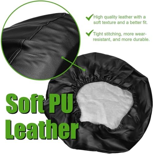 16 inch PU Leather Soft Trailer Spare Tire Cover Fit - Image 3