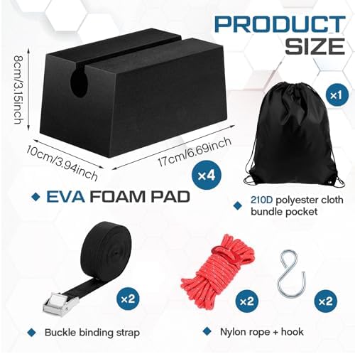 Canoe Foam Blocks for Roof 6.7 Inch Kayak Carrier - Image 2