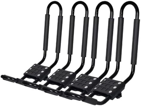 J-Style Kayak Carrier Roof Rack Set, 2 Pair Kayak and Surfboard Roof Mount - Image 4