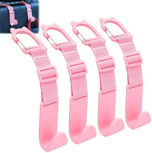 Amooca Anti-drop Car Headrest Hooks 4 Pack Seat Organizer by Amooca