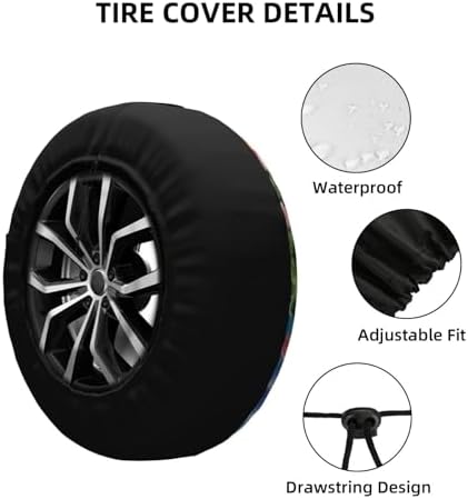 Spare Tire Cover for RV Camper, Butterfly Flower Tire Cover Protectors - Image 4