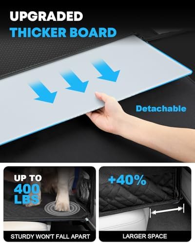Kohree Dog Car Seat Cover for Small Dogs, Hard Bottom, Waterproof - Image 3