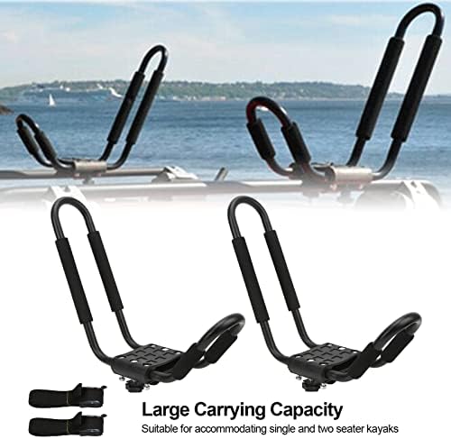 Kayak Roof Rack, Universal Kayak Carrier J Shaped Bar Rust Proof Metal Canoe - Image 3