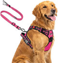 Joytale No Pull Dog Harness & Seat Belt, Easy On 3-Buckle, Hot Pink by Joytale