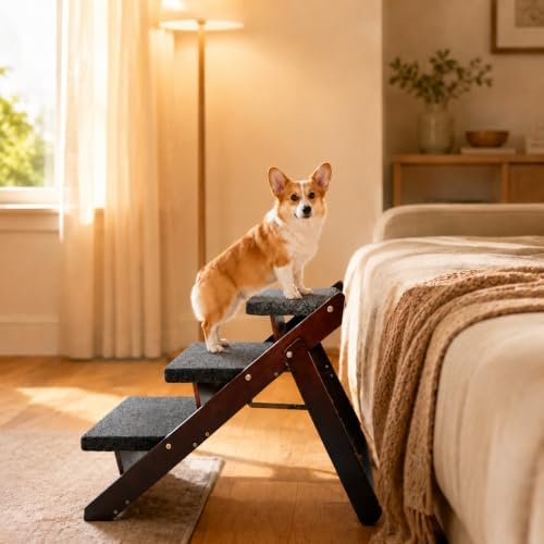 Wooden Dog Stairs & Ramp for Small Medium Dogs & Cats - Image 6