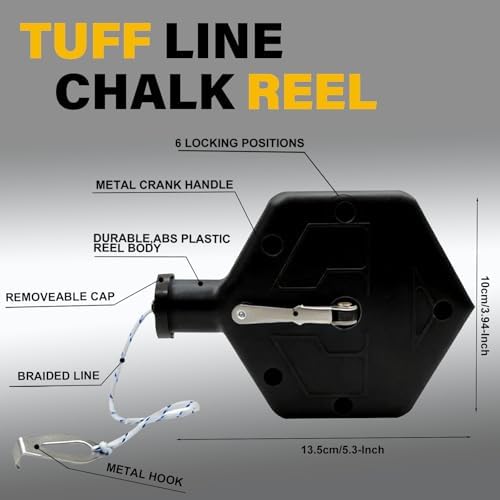 Heavy Duty Chalk Line-Black, Professional Construction Marking Tool, 100-Foot - Image 3