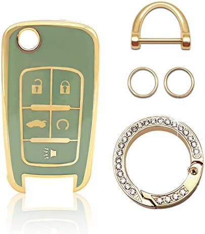 Vrasly Compatible with Chevy Key Fob Cover with Keychain Lanyard by Vrasly