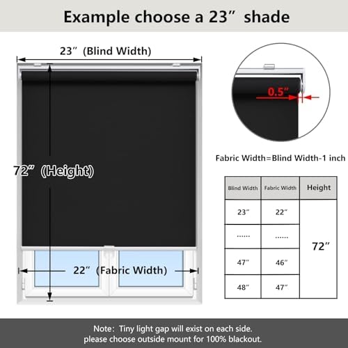 AOSKY Custom Blackout Cordless Roller Shade - Image 5