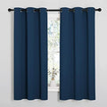 NICETOWN Bedroom Curtain Panels, 1 Pair, 34 by 63-inch, Moroccan Blue by NICETOWN