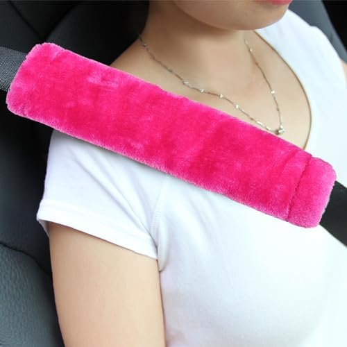 Amooca 2-Pack Soft Furry Universal Seatbelt Cover Car Shoulder Pad by Amooca