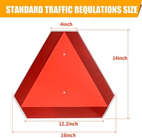 Slow Moving Vehicle Safety Sign, Slow Moving Vehicle Triangle Sign, Aluminum - Image 5