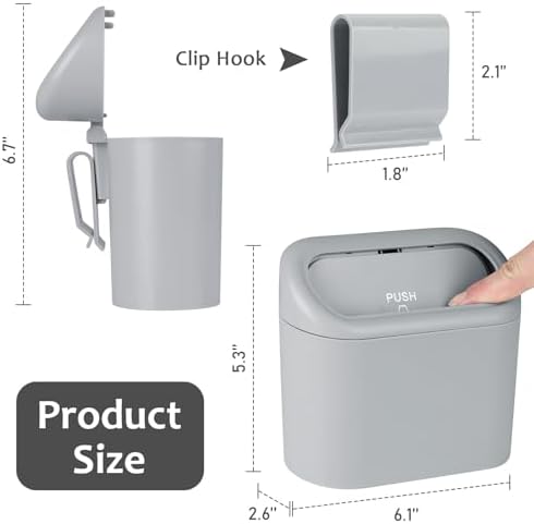 Accmor Car Trash Can, Portable Vehicle Trash Bin - Image 2