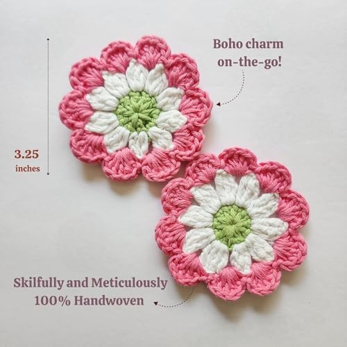 Cotton Car Coasters 2pc Car Cup Coasters Cute car Accessories - Image 4