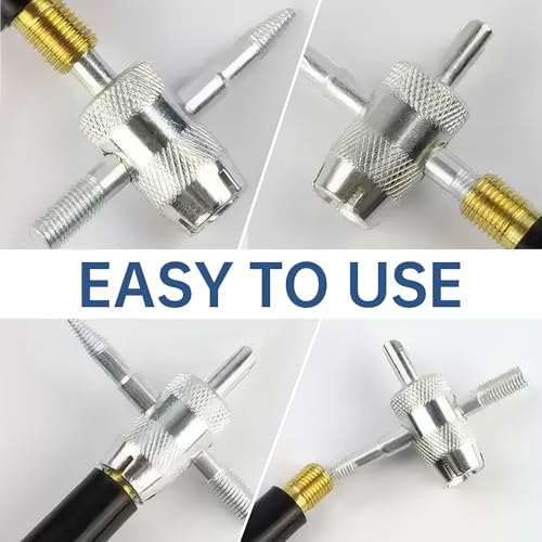 4 Pcs 4-Way Valve Core Removal Tool Stainless Steel Tire Valve Stem Tools - Image 5