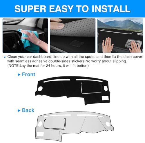 Autorder Dashboard Cover Mat for Honda Civic 1996-2000 Accessories Dash Cover - Image 5